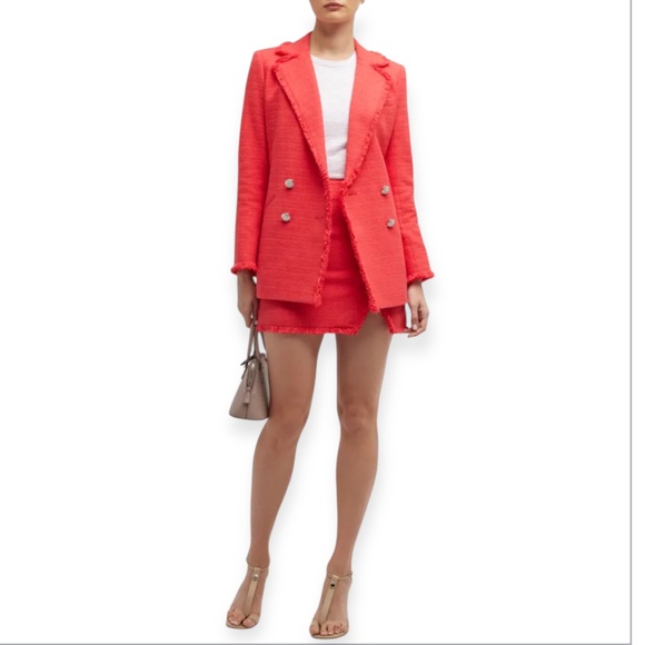 Veronica Beard Nayeli Dickey Jacket In Watermelon Size 8